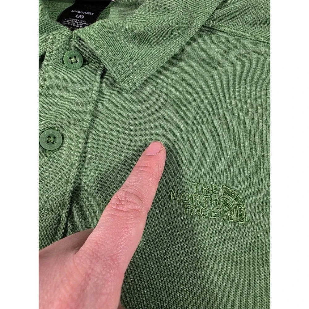 The North Face Vapor Wick Short Sleeve Polo‎ Shirt Men's Large Green